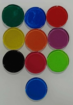 Vitro color Circulos 4 cm x 10 unidades. - tienda online
