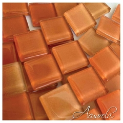 Venecitas Vidrio 1,6 x 1,6 cm x 100 gs- Frappe Naranja - 3 mm de Espesor - comprar online
