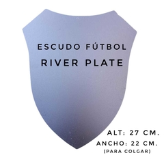 Cartel Escudo de Futbol: River Plate 27 x 22 cm.