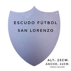Cartel Escudo de Futbol: San Lorenzo 25 x 24 cm.