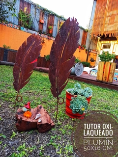 Tutor Oxidado - Laqueado: Plumin 50 x 16 cm. - comprar online
