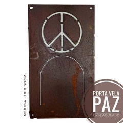 Porta Vela 20 x 30 cm: PAZ Oxi - Laqueado