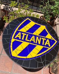 Mesa Mosaiqueada. Diseño Atlanta. Apta Exterior. 60 x 70 cm. - Buenos Aires Mosaicos