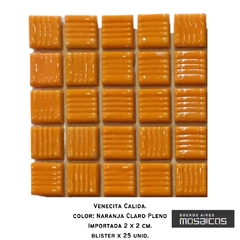 Venecitas Calida: Naranja Claro Plena Importadas 2 x 2 cm. - comprar online