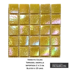 Venecitas Edic. Limitada Amarillo Burbuja Tornasol 2 x 2 cm - ND81 en internet