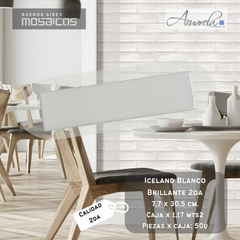 Revestimiento Iceland Blanco x mts2 - Calidad 2da Comercial -