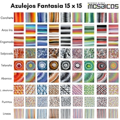 Azulejos 15 X 15 Fantasía: ARCO IRIS (líneas Gruesas) en internet