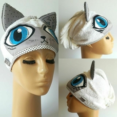 TURBANTE GATITO BLANCO