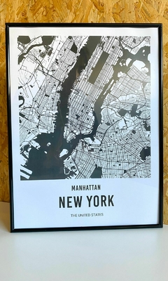 CUADRO MARCO NEGRO "MANHATTAN"