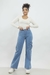 880.Wide Leg Cargo Denim