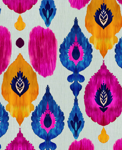 Retro Ikat Fuchsia