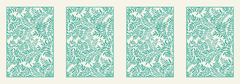 Set 4 diseños Fern Teal para individuales! - comprar online