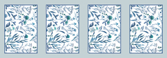 Set 4 diseños Wildflower blues para individuales! - comprar online