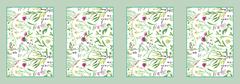 Set 4 diseños Wildflower Fuchsia para individuales! - Florencia Carlés