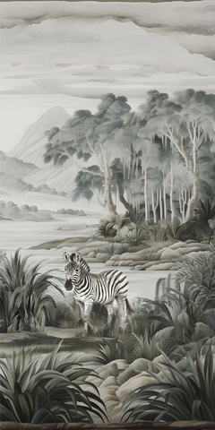Panel Zebra in the mist