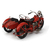 Miniatura Colecionável Moto Com Sidecar UHL 1937 Red Verito - EUQUEROUM
