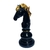 Troféu Xadrez Estatueta Chess Cavalo Preto de Resina Verito