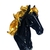 Estátua Para Decoração Luxo Chess Cavalo Preto de Resina Verito - comprar online