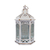 Lanterna Marroquina LED Decorativa 35cm Vazado Branco Envelhecido Verito - loja online