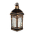 Lanterna Marroquina LED Decorativa 35cm Vazado Preto Envelhecido Verito - comprar online