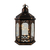 Lanterna Marroquina LED Decorativa 35cm Vazado Preto Envelhecido Verito