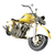 Miniatura Colecionável Moto Motorcycle Yellow 1216 Verito