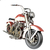 Moto Vintage Decorativa De Metal Red & White 1208