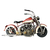 Moto Vintage Decorativa De Metal Red & White 1208 - comprar online