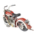Moto Vintage Decorativa De Metal Red & White 1208 - EUQUEROUM