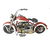 Moto Vintage Decorativa De Metal Red & White 1208 - loja online