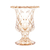 Vaso Decorativo Com Pé Diamond Ambar Metalizado 14,5 x 11,5cm Lyor