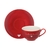 Xícaras Para Chá Com Pires De Porcelana Lamour Vermelha 160ml 6 Peças Hauskraft na internet