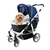 Cochecito Ibiyaya Carrito De Paseo Elegant Retro Blue Para Perros 