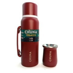 Set Termo/ Mate de acero inoxidable 1 litro - Chuna Online