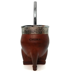 Mate Aquiles acero inoxidable y cuero - comprar online