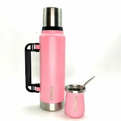 Set Termo/ Mate de acero inoxidable 1.3 litro - tienda online