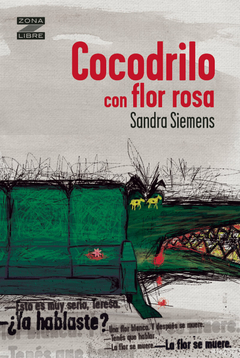 Cocodrilo con flor rosa - Sandra Siemens