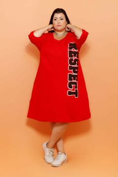 Vestido Camisetão RESPECT (vermelho) - comprar online