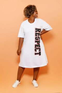 Vestido Camisetão RESPECT (branco) - comprar online