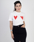 Camiseta Tshirt Dois Corações Vermelho Branco Off White - Nardim - Authentic Fashion