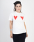 Camiseta Tshirt Dois Corações Vermelho Branco Off White - loja online