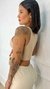 Cropped Regata Nadador Liso Bege Nude - comprar online