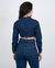 Jaqueta Jeans Cropped Escura - loja online