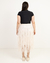 Saia Midi Tule Babado Off White - loja online