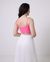 Top Cropped Reto Com Alcinha Canelado Rosa Pink - comprar online