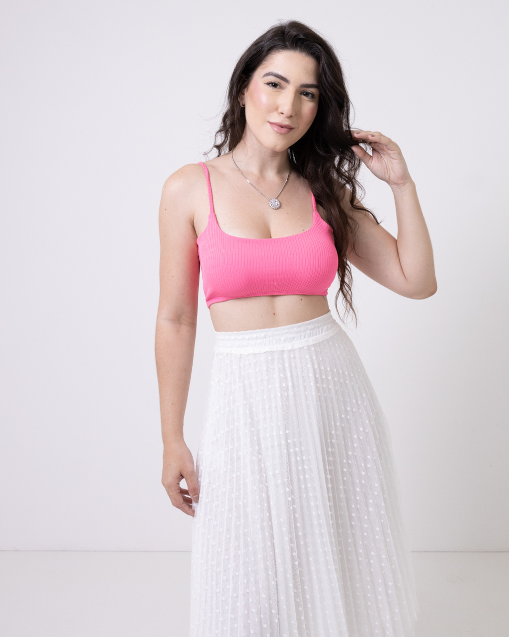 Top Colo Alto Venari Rosa - Top Cropped - Magazine Luiza