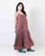Vestido Indiano Longo Solto Estampado Rosa - loja online