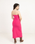Vestido Tubinho Midi Tomara Que Caia Sem Alça Rosa Pink na internet