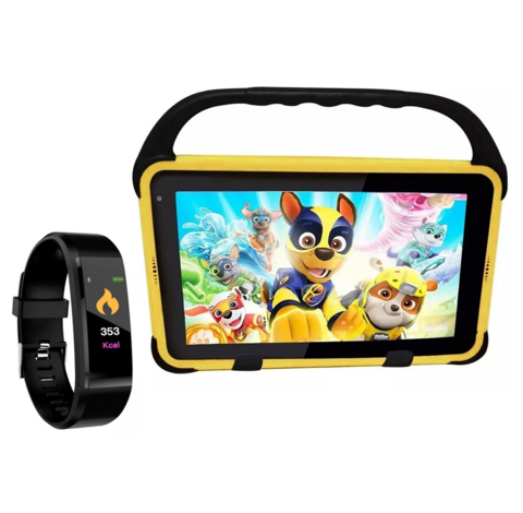 COMBO KASSEL Tablet Kid 7" (SK3403-GN) + Reloj Fitband (SK-FB2401B)