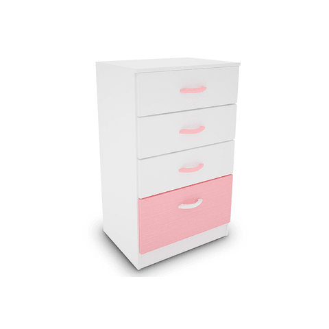 COMODA INFANTIL 4 CAJON DIF ROSA PATINA 270